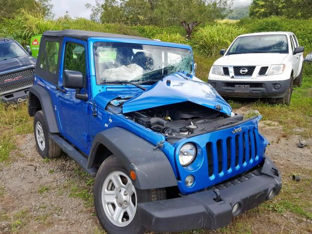 1C4AJWAG2FL529599 - 2015 JEEP WRANGLER S BLUE photo 1