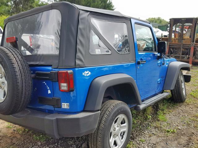 1C4AJWAG2FL529599 - 2015 JEEP WRANGLER S BLUE photo 4