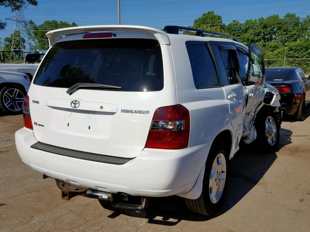 JTEEP21A660162692 - 2006 TOYOTA HIGHLANDER WHITE photo 4