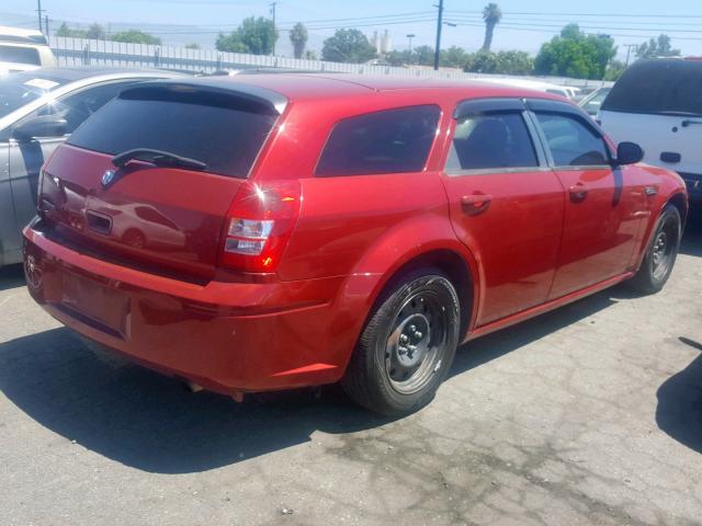 2D4FV47T17H702114 - 2007 DODGE MAGNUM SE BURGUNDY photo 4