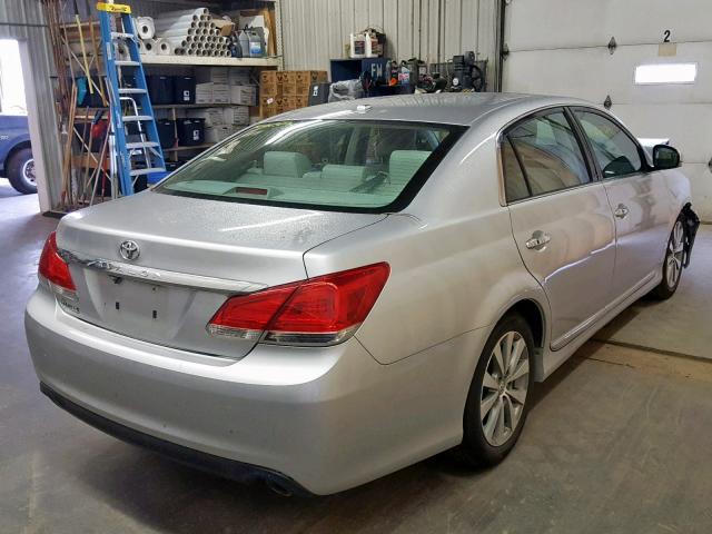 4T1BK3DB7CU468364 - 2012 TOYOTA AVALON BAS SILVER photo 4