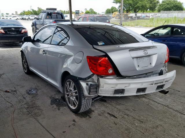 JTKDE177270208394 - 2007 TOYOTA SCION TC ვერცხლისფერი ფოტო 3