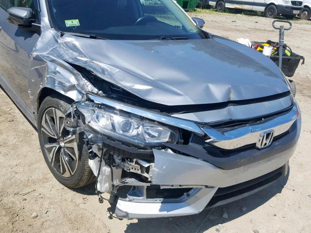 19XFC1F73JE200259 - 2018 HONDA CIVIC EXL SILVER photo 9