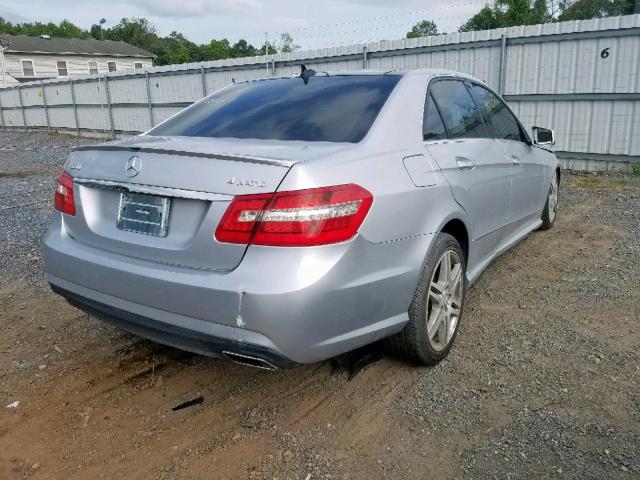 WDDHF9AB3AA103906 - 2010 MERCEDES-BENZ E 550 4MAT SILVER photo 4