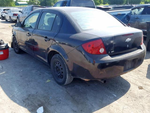 1G1AK52F957586010 - 2005 CHEVROLET COBALT BLACK photo 3