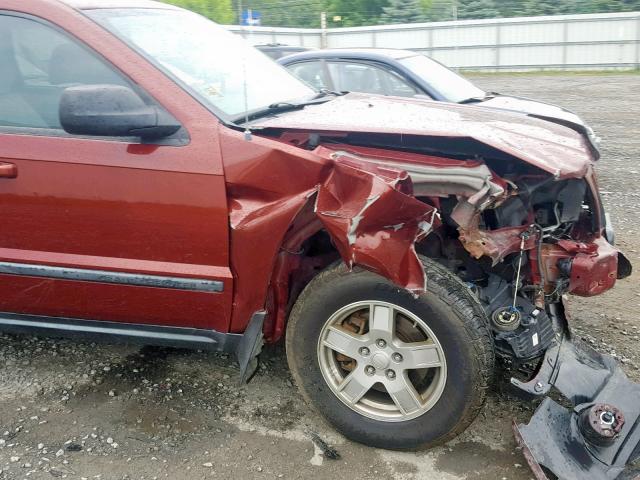 1J8GR48K67C668548 - 2007 JEEP GRAND CHER MAROON photo 9