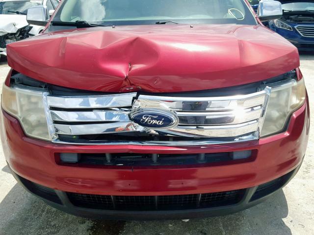 2FMDK36C87BA29670 - 2007 FORD EDGE SE BURGUNDY photo 9