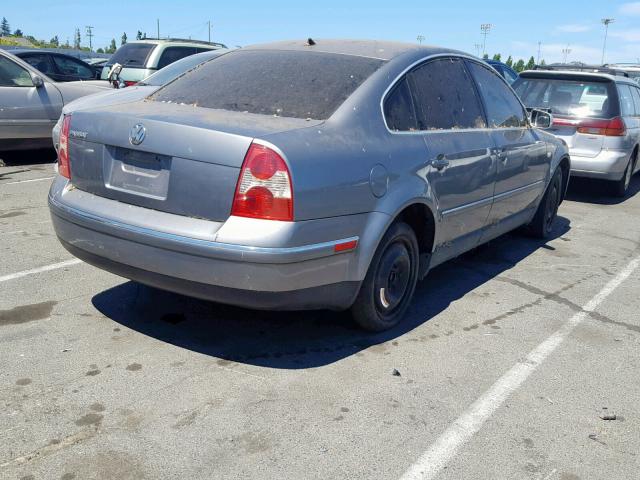 WVWPD63B42P302758 - 2002 VOLKSWAGEN PASSAT GLS GRAY photo 4