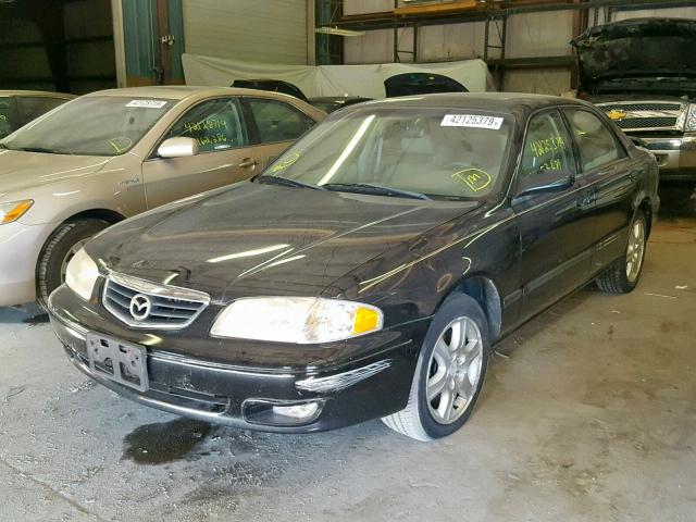 1YVGF22F015201101 - 2001 MAZDA 626 ES BLACK photo 2