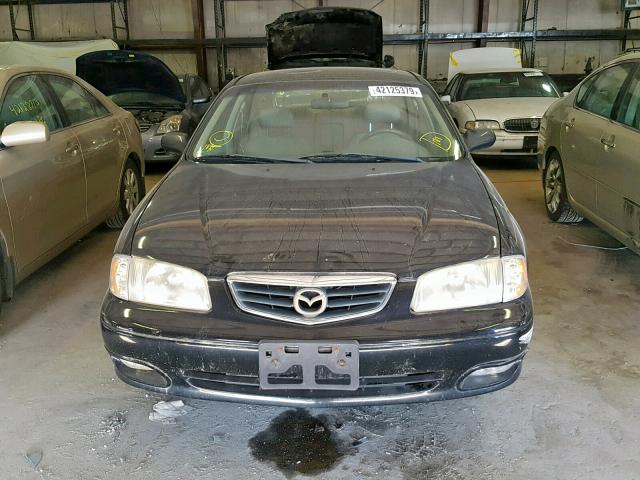 1YVGF22F015201101 - 2001 MAZDA 626 ES BLACK photo 9