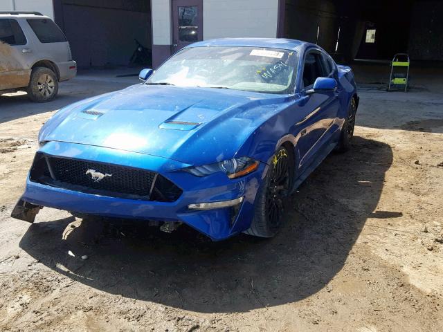 1FA6P8CF9J5137730 - 2018 FORD MUSTANG GT BLUE photo 2