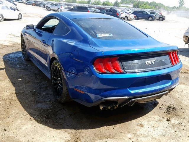 1FA6P8CF9J5137730 - 2018 FORD MUSTANG GT BLUE photo 3