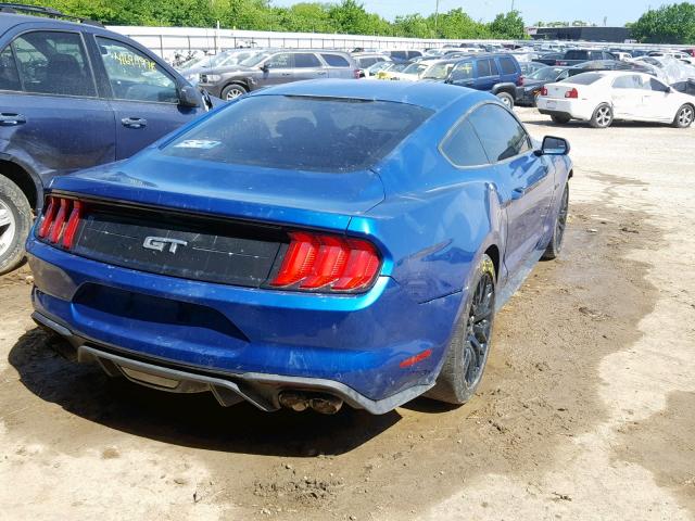 1FA6P8CF9J5137730 - 2018 FORD MUSTANG GT BLUE photo 4