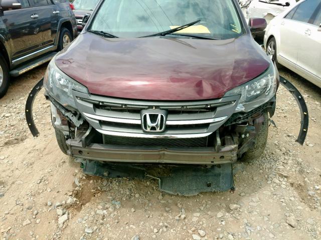 5J6RM3H74CL042778 - 2012 HONDA CR-V EXL BURGUNDY photo 9