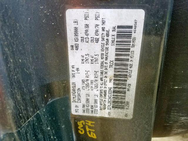 3D7KU28C94G183946 - 2004 DODGE RAM 2500 S Boz foto 10