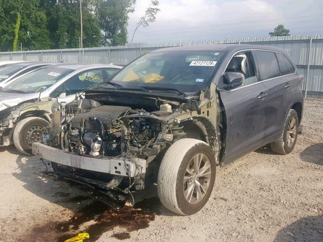 5TDZKRFH1FS043335 - 2015 TOYOTA HIGHLANDER GRAY photo 2