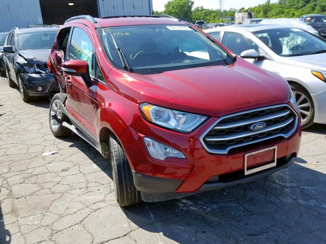 MAJ3P1TEXJC177831 - 2018 FORD ECOSPORT S RED photo 1