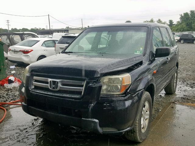 5FNYF181X6B011926 - 2006 HONDA PILOT LX BLACK photo 2