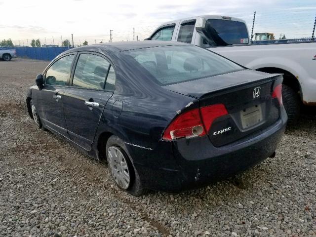 2HGFA16298H000335 - 2008 HONDA CIVIC DX BLACK photo 3