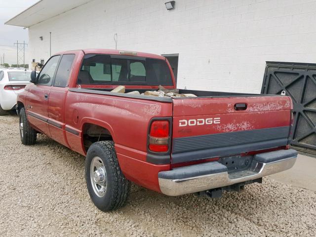 3B7KC22Z4WG151872 - 1998 DODGE RAM 2500 MAROON photo 3