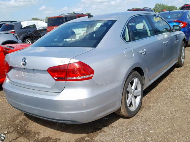 1VWBH7A34DC050033 - 2013 VOLKSWAGEN PASSAT SE SILVER photo 4