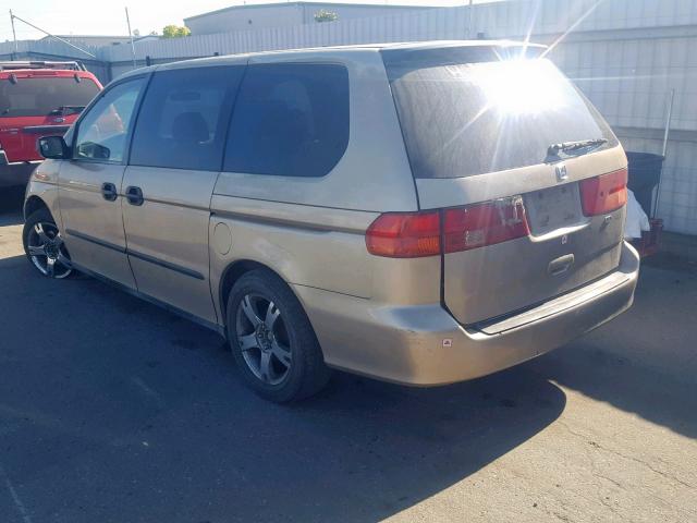 2HKRL18531H511503 - 2001 HONDA ODYSSEY LX GOLD photo 3