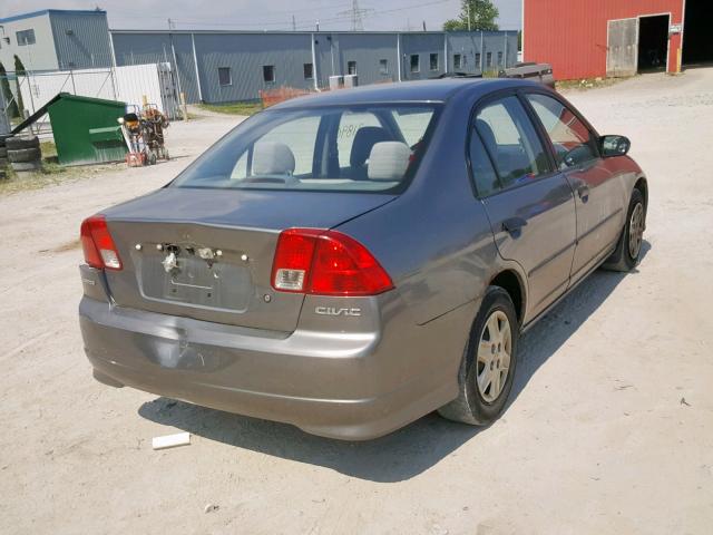 2HGES15395H022530 - 2005 HONDA CIVIC DX V GRAY photo 4