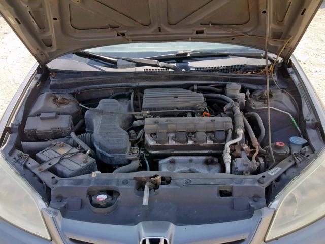 2HGES15395H022530 - 2005 HONDA CIVIC DX V GRAY photo 7