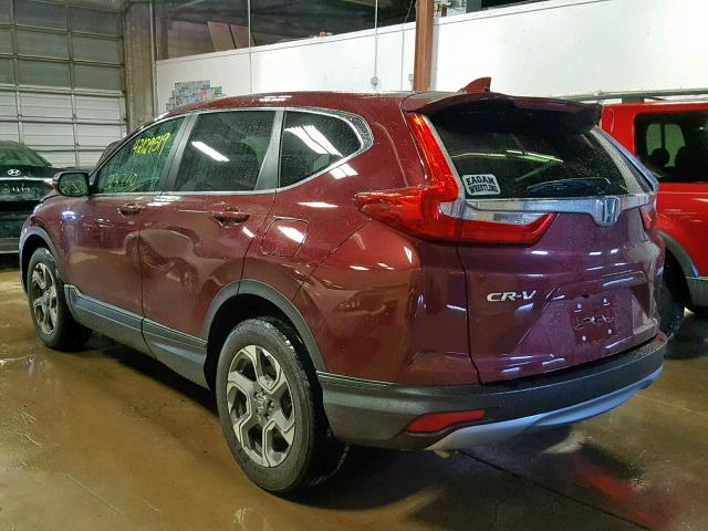 5J6RW2H84HL035267 - 2017 HONDA CR-V EXL MAROON photo 3