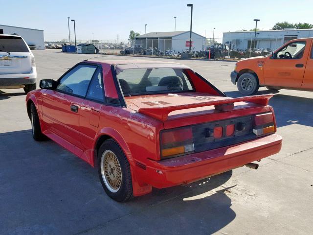 JT2AW15C2G0063583 - 1986 TOYOTA MR2 RED photo 3