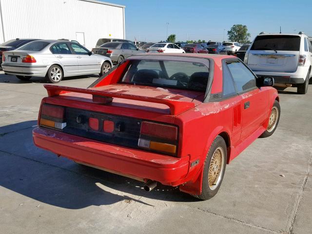 JT2AW15C2G0063583 - 1986 TOYOTA MR2 RED photo 4