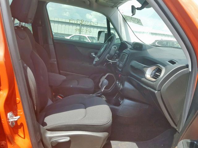 ZACCJAAT2FPB41387 - 2015 JEEP RENEGADE S ORANGE photo 5