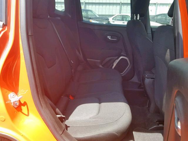 ZACCJAAT2FPB41387 - 2015 JEEP RENEGADE S ORANGE photo 6