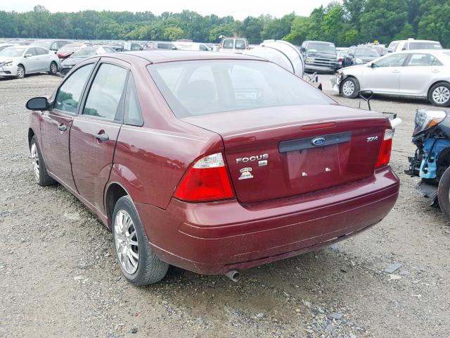 1FAFP34N66W250772 - 2006 FORD FOCUS ZX4 RED photo 3