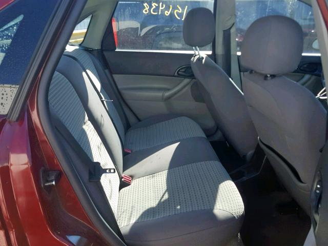 1FAFP34N66W250772 - 2006 FORD FOCUS ZX4 RED photo 6