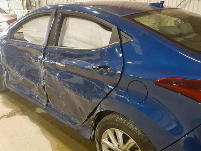 KMHDH4AE9GU584635 - 2016 HYUNDAI ELANTRA SE BLUE photo 9