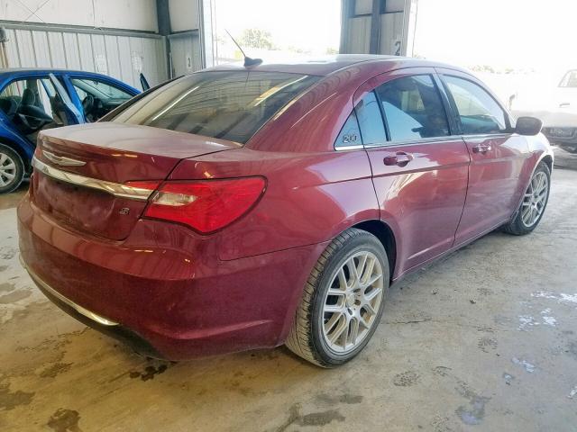 1C3CCBBG7CN307333 - 2012 CHRYSLER 200 TOURIN RED photo 4