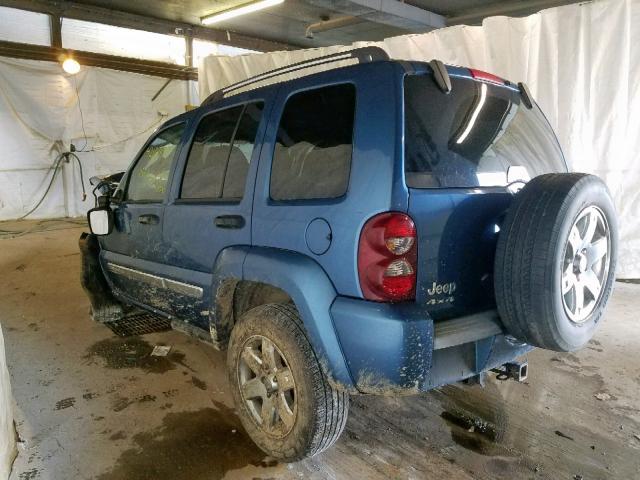 1J8GL58K25W719031 - 2005 JEEP LIBERTY LI BLUE photo 3