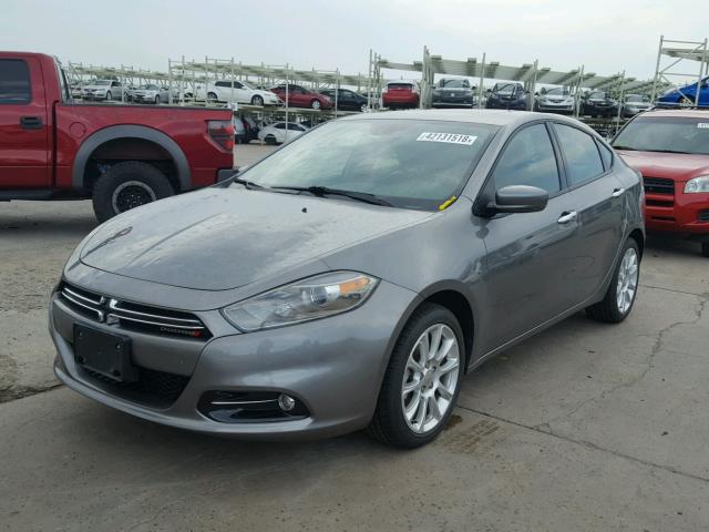 1C3CDFCH7DD309876 - 2013 DODGE DART LIMIT GRAY photo 2