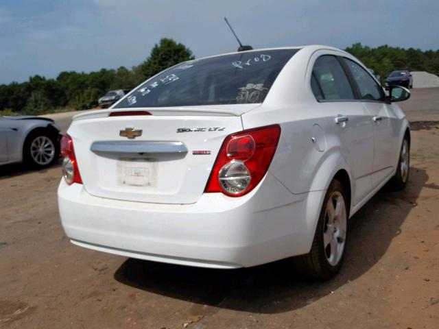 1G1JE5SB9F4196743 - 2015 CHEVROLET SONIC LTZ WHITE photo 4