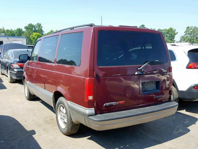 1GNEL19X63B100350 - 2003 CHEVROLET ASTRO BURGUNDY photo 3