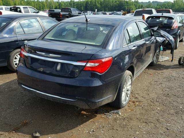 1C3CCBCB8CN330218 - 2012 CHRYSLER 200 LIMITE BLUE photo 4