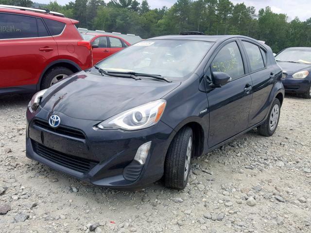 JTDKDTB38G1118159 - 2016 TOYOTA PRIUS C BLACK photo 2