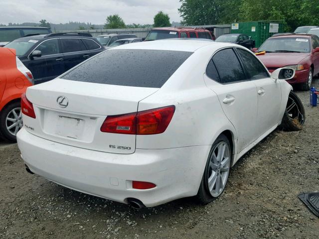 JTHBK262265016976 - 2006 LEXUS IS 250 WHITE photo 4