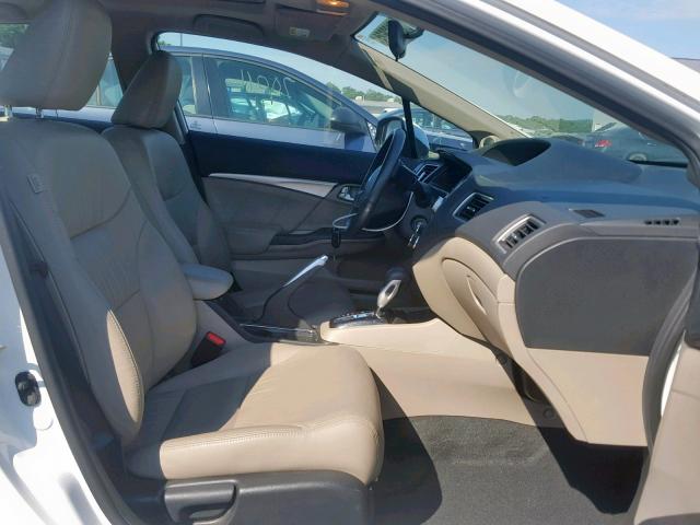 19XFB2F98DE277935 - 2013 HONDA CIVIC EXL თეთრი ფოტო 5