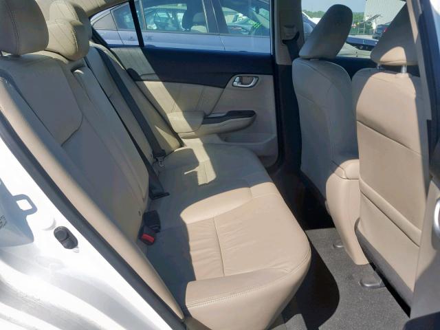 19XFB2F98DE277935 - 2013 HONDA CIVIC EXL თეთრი ფოტო 6