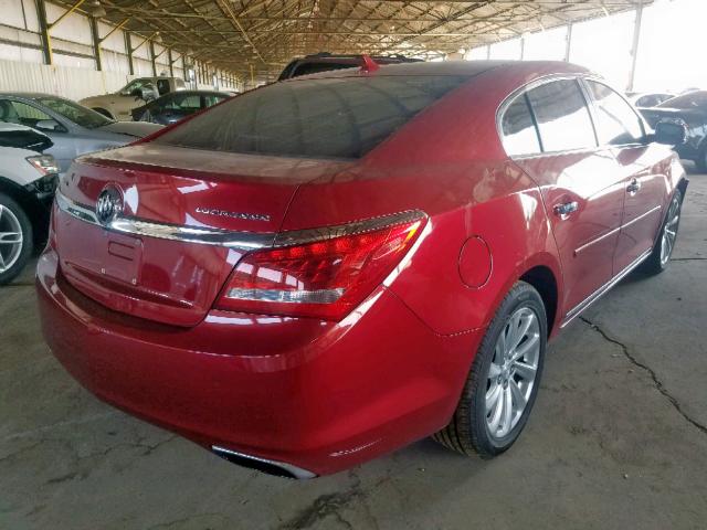 1G4GB5G33EF282110 - 2014 BUICK LACROSSE RED photo 4