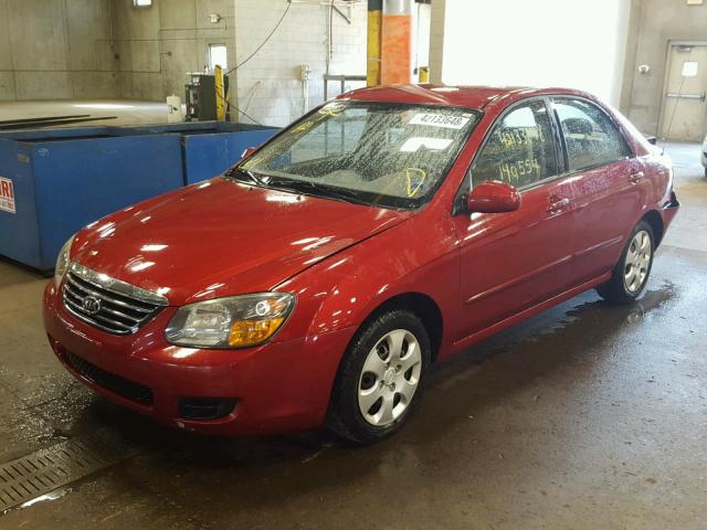 KNAFE221495633515 - 2009 KIA SPECTRA EX RED photo 2