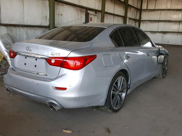 JN1BV7AP7EM683641 - 2014 INFINITI Q50 BASE SILVER photo 4