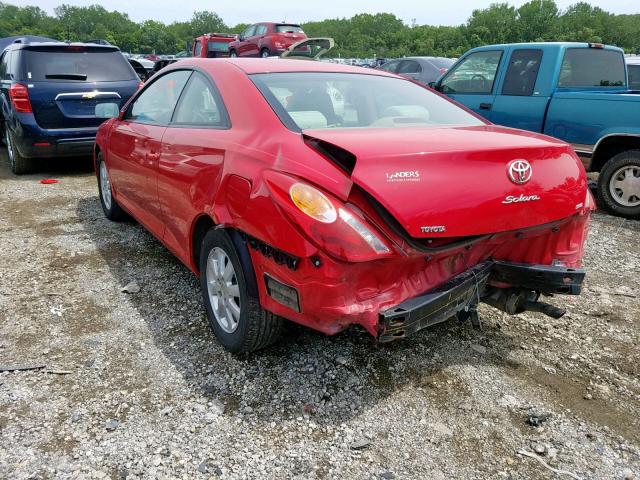 4T1CE38PX4U768306 - 2004 TOYOTA CAMRY SOLA Qırmızı foto 3